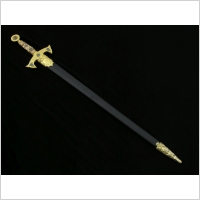 Z�OTY MIECZ TEMPLARIUSZY Z POCHW� JT6136GU MEGA HIT 84CM