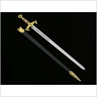 Z�OTY MIECZ TEMPLARIUSZY Z POCHW� JT6136GU MEGA HIT 84CM