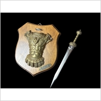 Panoplia rycerska z rzymskim gladiusem AG39/28.01